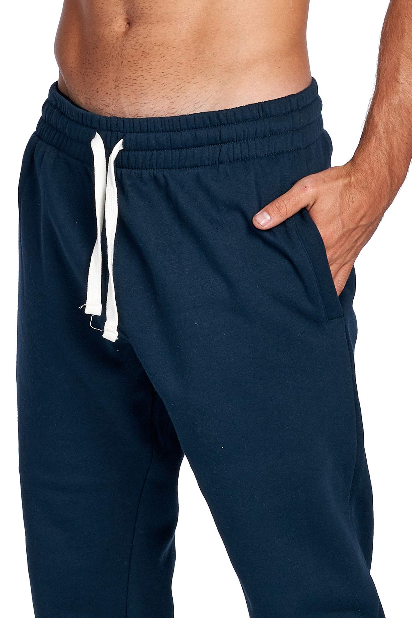 PROGO USA Men's Joggers Sweatpants Basic Fleece Marled Jogger Pant Elastic Waist - Image 5