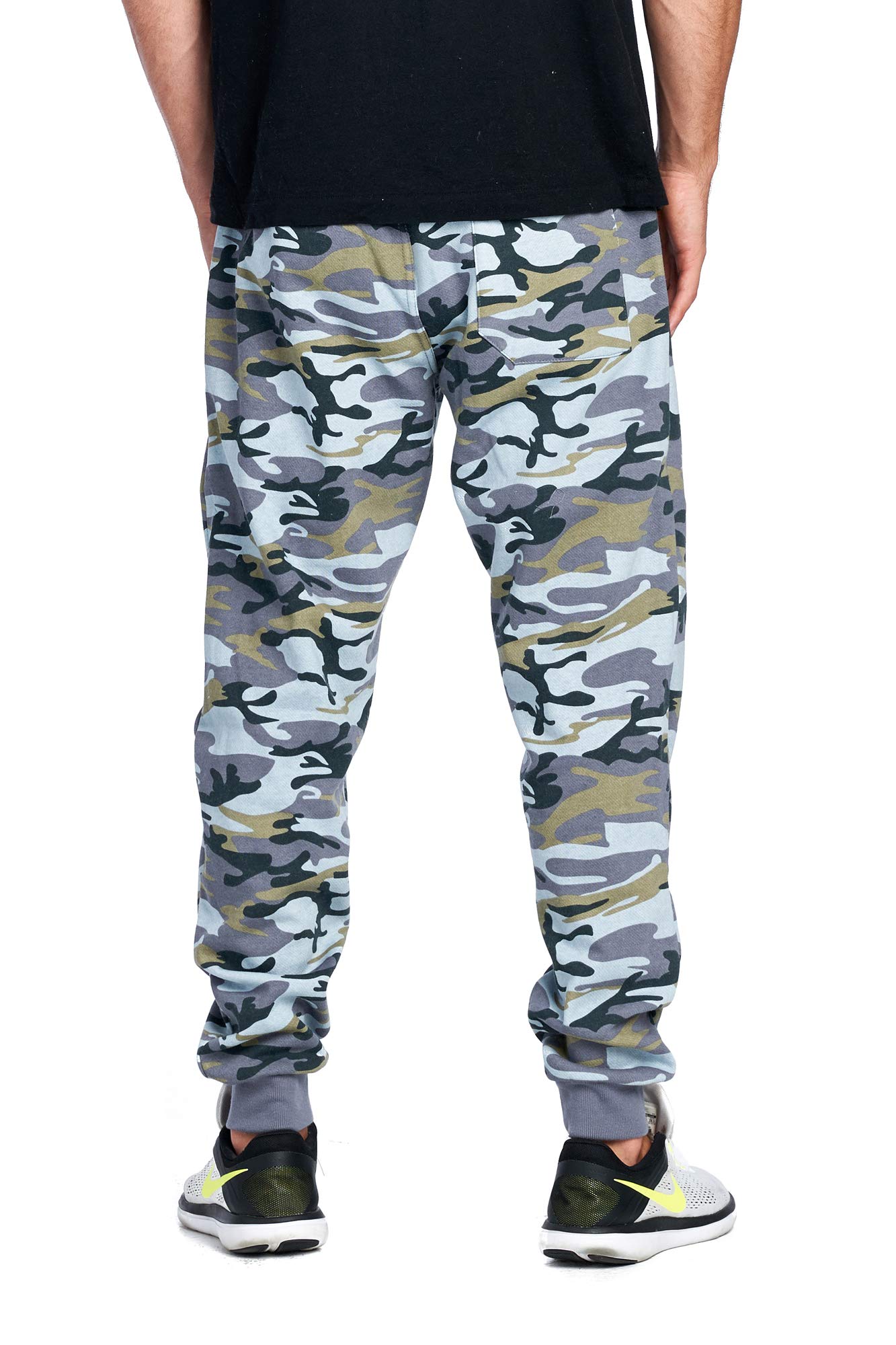 PROGO USA Men's Joggers Sweatpants Basic Fleece Marled Jogger Pant Elastic Waist - Image 3